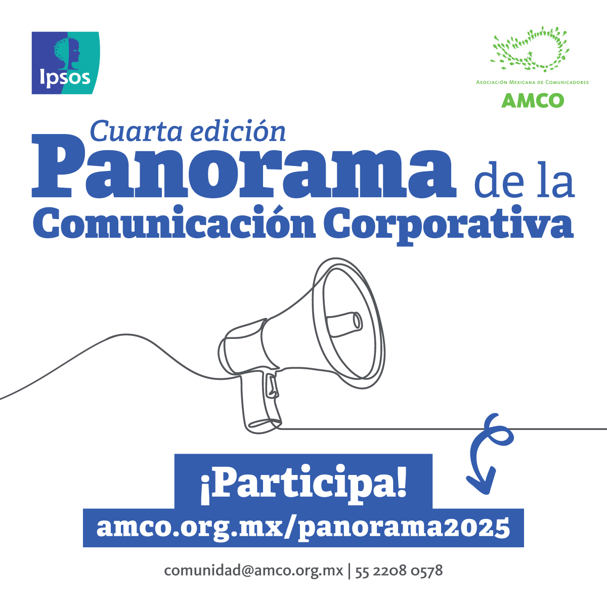 📷 Comunicadores de México, ¡ya está aquí la 4ta. edición del Panorama de la Comunicación Corporativa.
Participa con tu punto de vista sobre el ejercicio de la profesión y sus tendencias. 
Para contestar 📷 amco.org.mx/panorama2025
¡Pasa la voz!
#panoramadelacomunicación