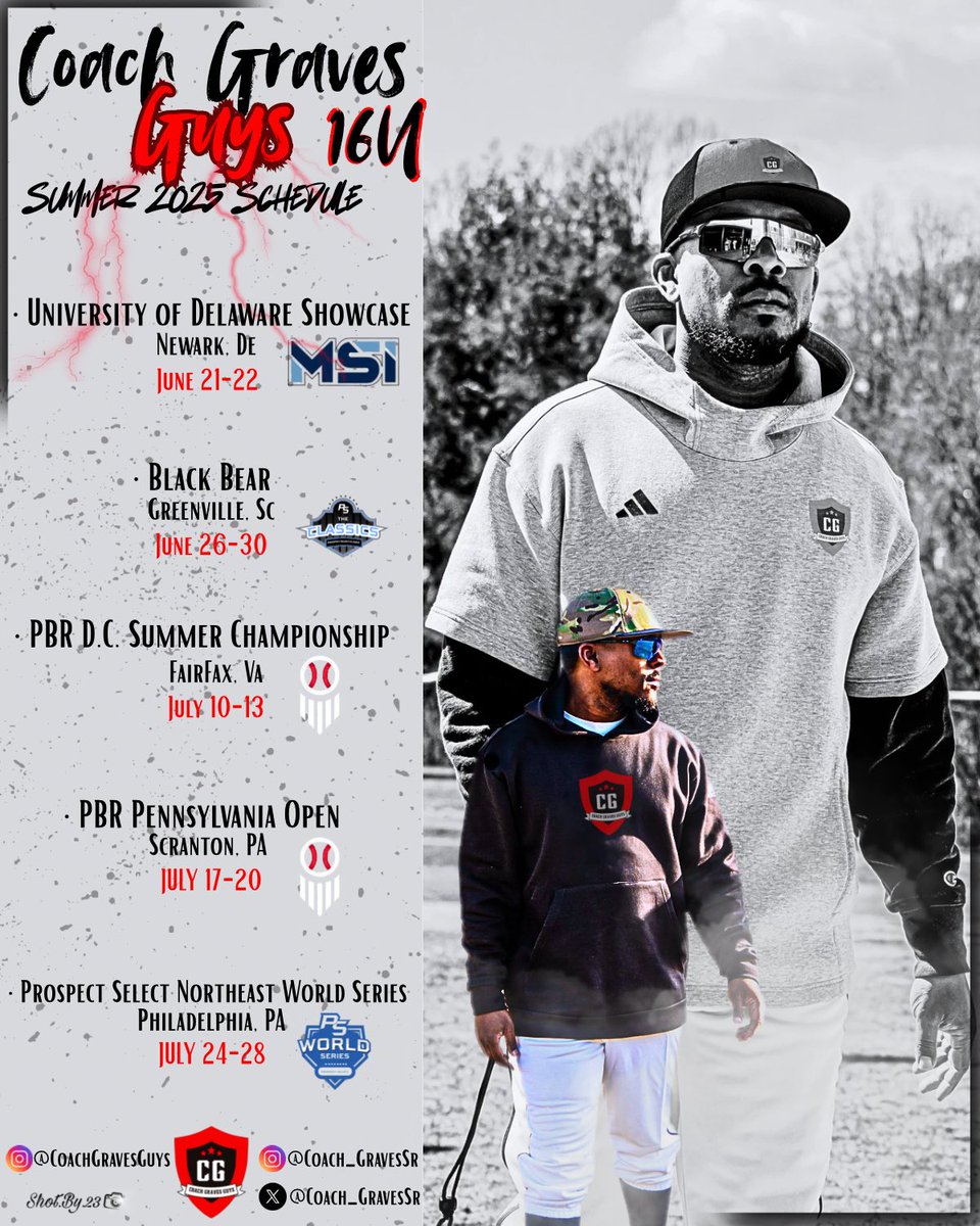 Coach_GravesSr's tweet image. COLLEGE BASEBALL COACHES here’s where you will find my #CoachGravesGuys teams playing this Summer. High Academic, High Character, High IQ Scholar-Athletes ready to compete at the next level. Player info and footage will also be available all Summer.