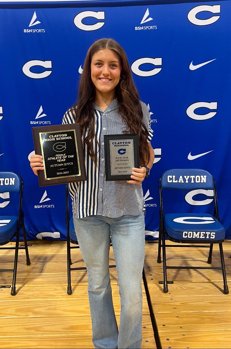 Team NC Penny (@teamncpenny) on Twitter photo Congrats to our very own <a href="/autumnjoyce2025/">Autumn Joyce</a> on being named 2025 Female Athlete of the Year for Clayton High School. Congrats AJ! We are all super proud of you. Canβt wait to watch you play softball at <a href="/LRSoftball/">Lenoir-Rhyne Softball</a> next year!
ππββοΈπ₯πͺ Congrats to our very own <a href="/autumnjoyce2025/">Autumn Joyce</a> on being named 2025 Female Athlete of the Year for Clayton High School. Congrats AJ! We are all super proud of you. Canβt wait to watch you play softball at <a href="/LRSoftball/">Lenoir-Rhyne Softball</a> next year!
ππββοΈπ₯πͺ