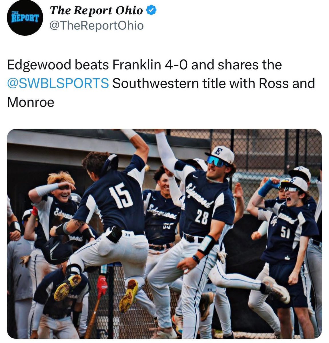Congratulations <a href="/Edgewood_BB/">Edgewood Baseball</a> Keep it going!
#TheEdge