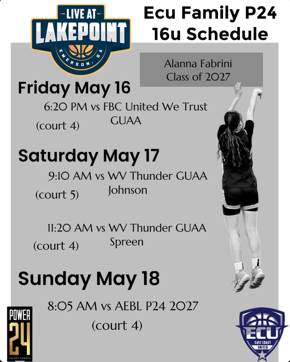 Live at Lakepoint Schedule, come check my team and I out!!