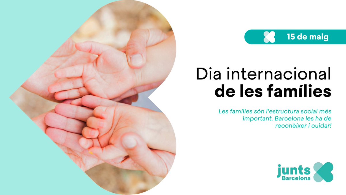 🫶🏼 Avui és el dia internacional de les famílies, l’estructura social més important. 

Barcelona les ha de reconèixer i cuidar!