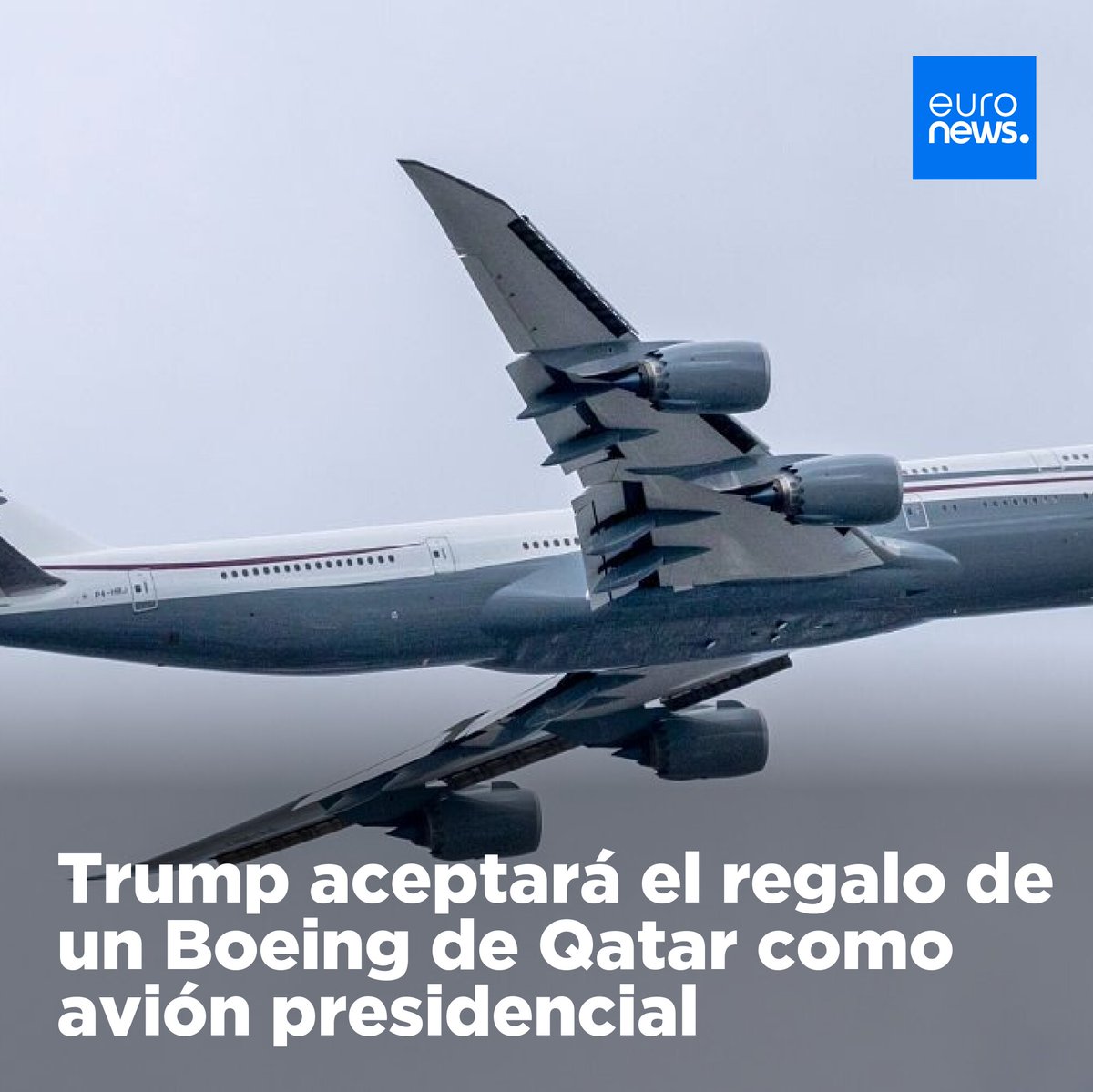 Funcionarios estadounidenses afirman que el jet podría convertirse en un posible avión presidencial, un regalo donado por una potencia extranjera por un valor sin precedentes.
➡️ l.euronews.com/Tw0