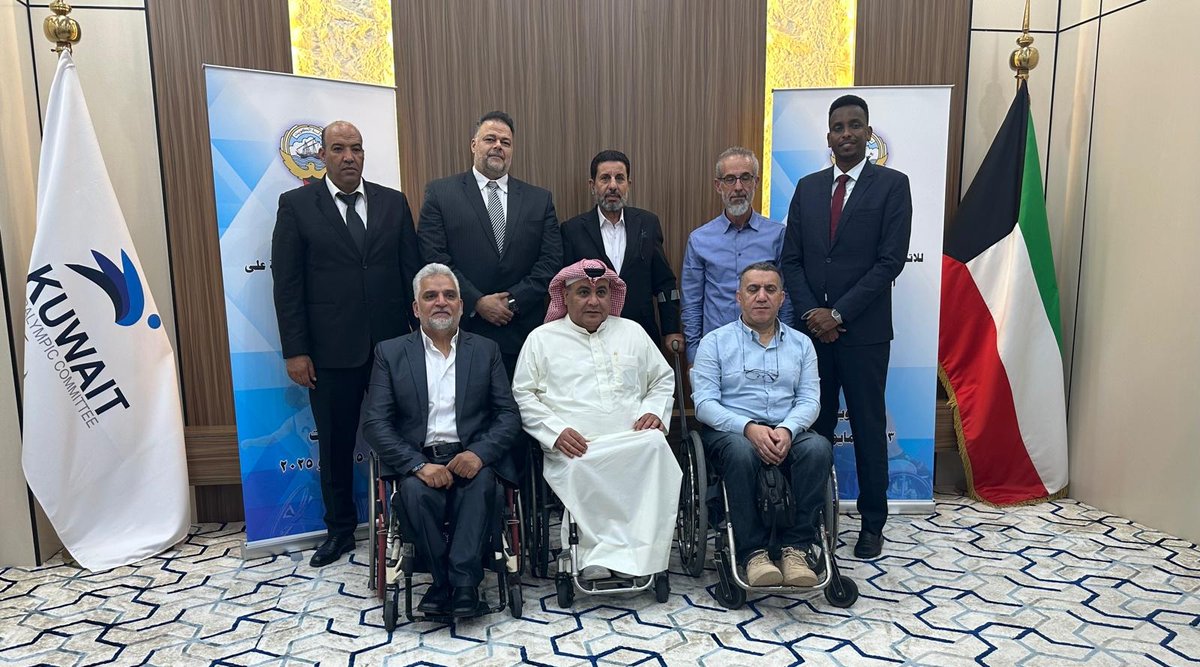 مشاركة تاريخية للدول العربية في إجتماع تأسيس الإتحاد العربي لكرة السلة علي الكراسي المتحركة وتبرع الشيخه شيخه الخليفه الصباح بمبلغ 2000 دينار للاتحاد العربي لكرة السله على الكراسي المتحركه وتبرع الاتحاد الكويتي لسلة المعاقين 5 كراسي للاتحاد العربي لكرة السلة على الكراسي المتحركة