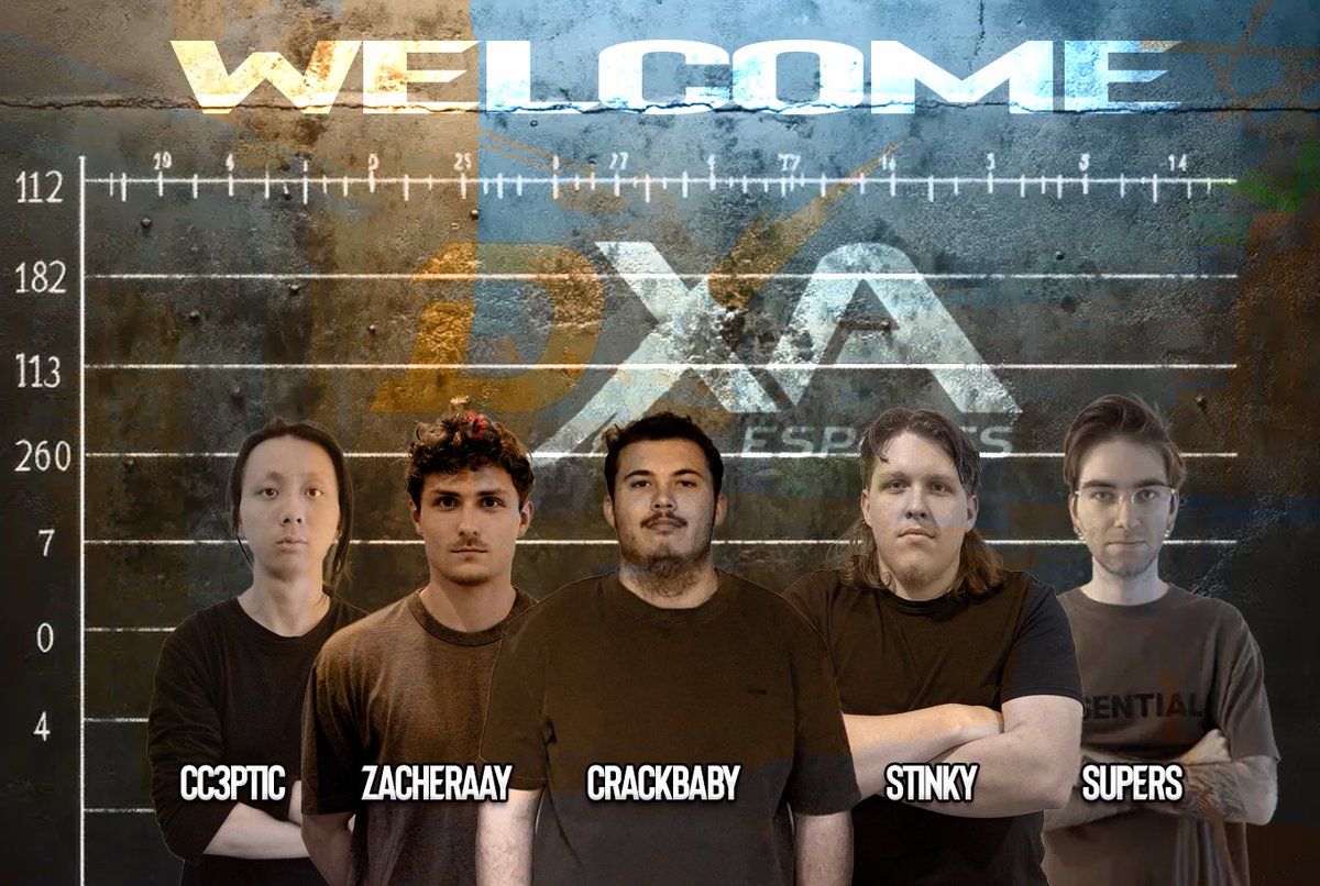 It's about time we work with a new team and start a new generation of DXA CS. Please help us welcome our new roster for CS !!! 🥳🥳

<a href="/CrackbabyCS/">Crack</a> 
<a href="/Zacheraay/">Zacheraay</a> 
<a href="/CC3ptic/">CC3ptic</a> 
<a href="/Supers_CS/">Supers</a> 
<a href="/Stinkz_CS/">Stinky</a>  

#EZ4DXA #EXCITED <a href="/CanonEventCS/">Canon Event</a>