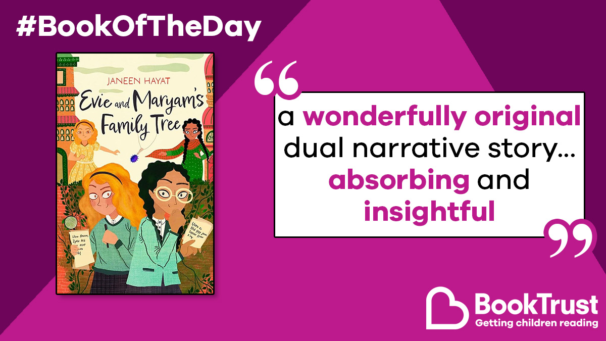 BookTrust (@booktrust) on Twitter photo On the #DayOfFamilies, we have a brilliant #BookOfTheDay that explores ancestry, history, friendship and prejudice.
It's the fantastic #EvieAndMaryamsFamilyTree from <a href="/janeen_hayat/">Janeen Hayat</a>:
booktrust.org.uk/book-recommend… <a href="/guppybooks/">Guppy Books</a> On the #DayOfFamilies, we have a brilliant #BookOfTheDay that explores ancestry, history, friendship and prejudice.
It's the fantastic #EvieAndMaryamsFamilyTree from <a href="/janeen_hayat/">Janeen Hayat</a>:
booktrust.org.uk/book-recommend… <a href="/guppybooks/">Guppy Books</a>