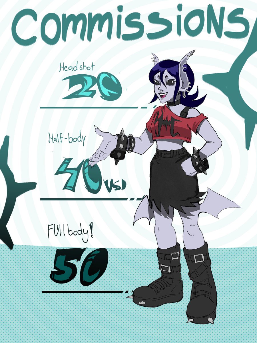 James_less's tweet image. NEW COMMISSION PRICES!✨
More info on dms!!
Discord: james_less