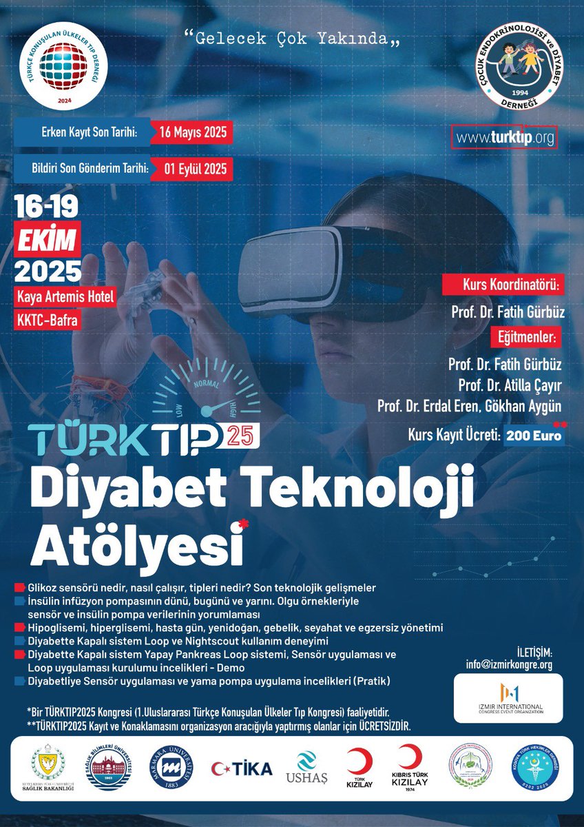 Serkan Emre Eroglu (@drseroglu) on Twitter photo #TÜRKTIP2025 3. Kursu…
👉👉 Diyabet Teknoloji Atölyesi
Katılımcılar bu kursla, Diyabet tıbbi yönetiminde teknoloji kullanımını hem teorik hem de pratik eğitimlerle öğrenebilecekler.
#GelecekÇokYakında 💐
turktip.org
tkutd.org
<a href="/tkut_d/">Türkçe Konuşulan Ülkeler Tıp Derneği</a> #TÜRKTIP2025 3. Kursu…
👉👉 Diyabet Teknoloji Atölyesi
Katılımcılar bu kursla, Diyabet tıbbi yönetiminde teknoloji kullanımını hem teorik hem de pratik eğitimlerle öğrenebilecekler.
#GelecekÇokYakında 💐
turktip.org
tkutd.org
<a href="/tkut_d/">Türkçe Konuşulan Ülkeler Tıp Derneği</a>
