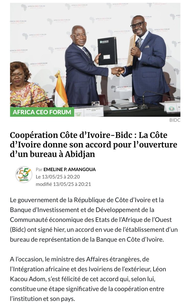 AmbJPCarteron's tweet photo. #ECOWAS #Bank @BIDC_EBID is managed by one of the most respected and influential #bankers Mr. George #Donkor, Prix de la Fondation du @CransMontanaF https://t.co/yME1eKnsbq