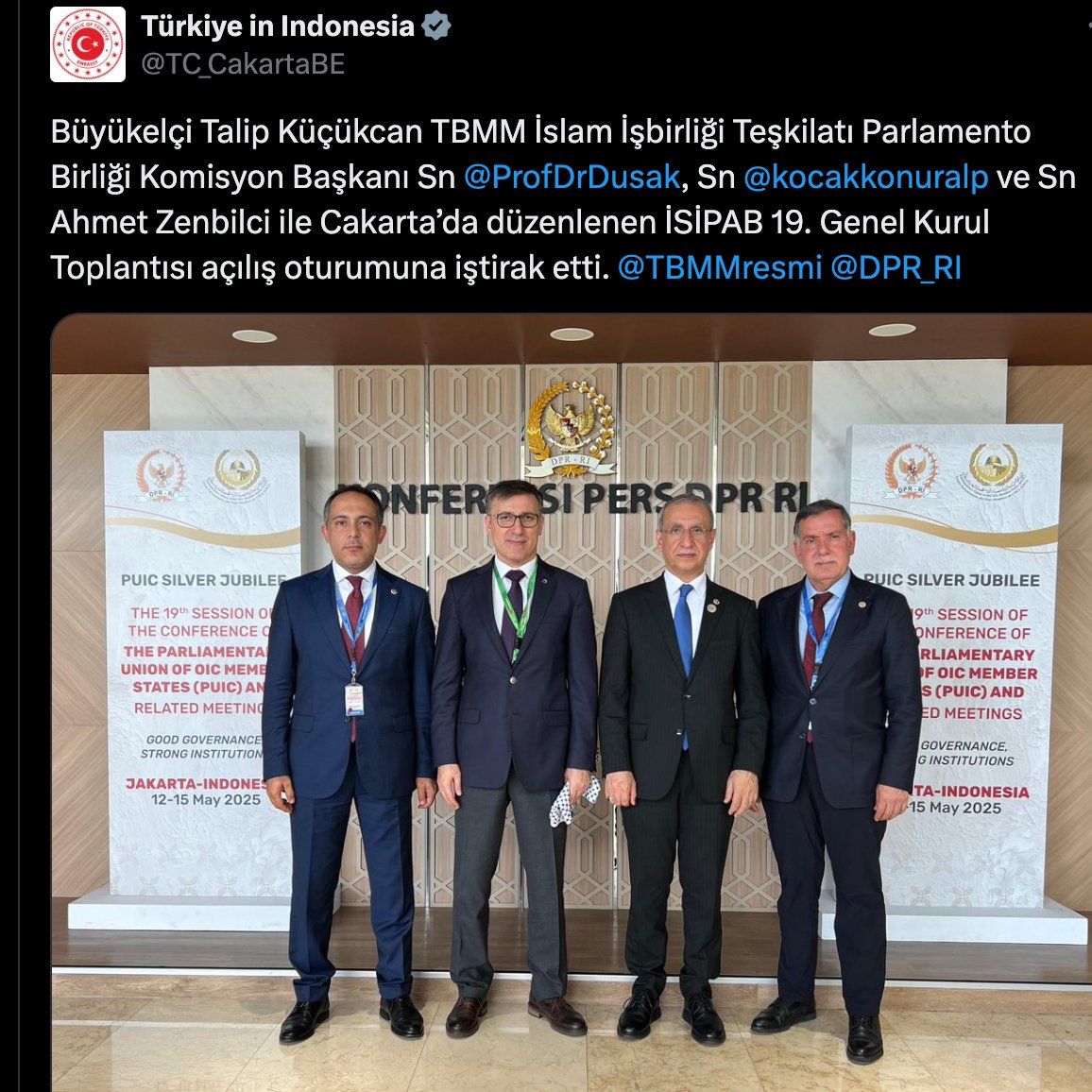Oğlu uyuşturucu satıcılığı nedeniyle tutuklandığı için AK Parti'den istifa eden Ahmet Zenbilci, partisine geri döndü. Dün de TBMM'yi temsilen Endonezya'ya gitti.