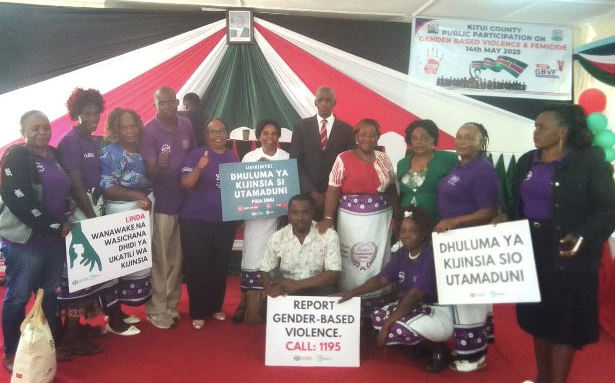 GROOTSKenya's tweet photo. This week, @GROOTSKenya champions are driving the conversation on #GBV &amp; #Femicide in national public forums led by the Presidential TWG.

📍Laikipia 
📍Kitui 
📍Nyandarua 
From the grassroots to the policy table—nothing for us, without us. https://t.co/0RVa6OoVbO