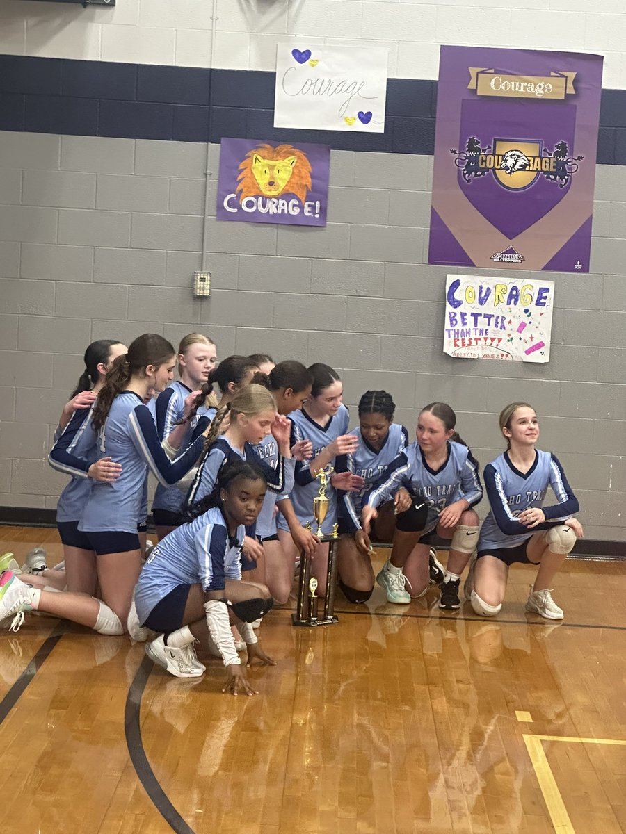 ETMS_WolfPack's tweet image. Congratulations to our Back-to-Back 6th Grade Volleyball Spring League Champs!
#ExpectgreaTness #Wolfpack 🏐 🐺 💜
Great job players and coaches!!