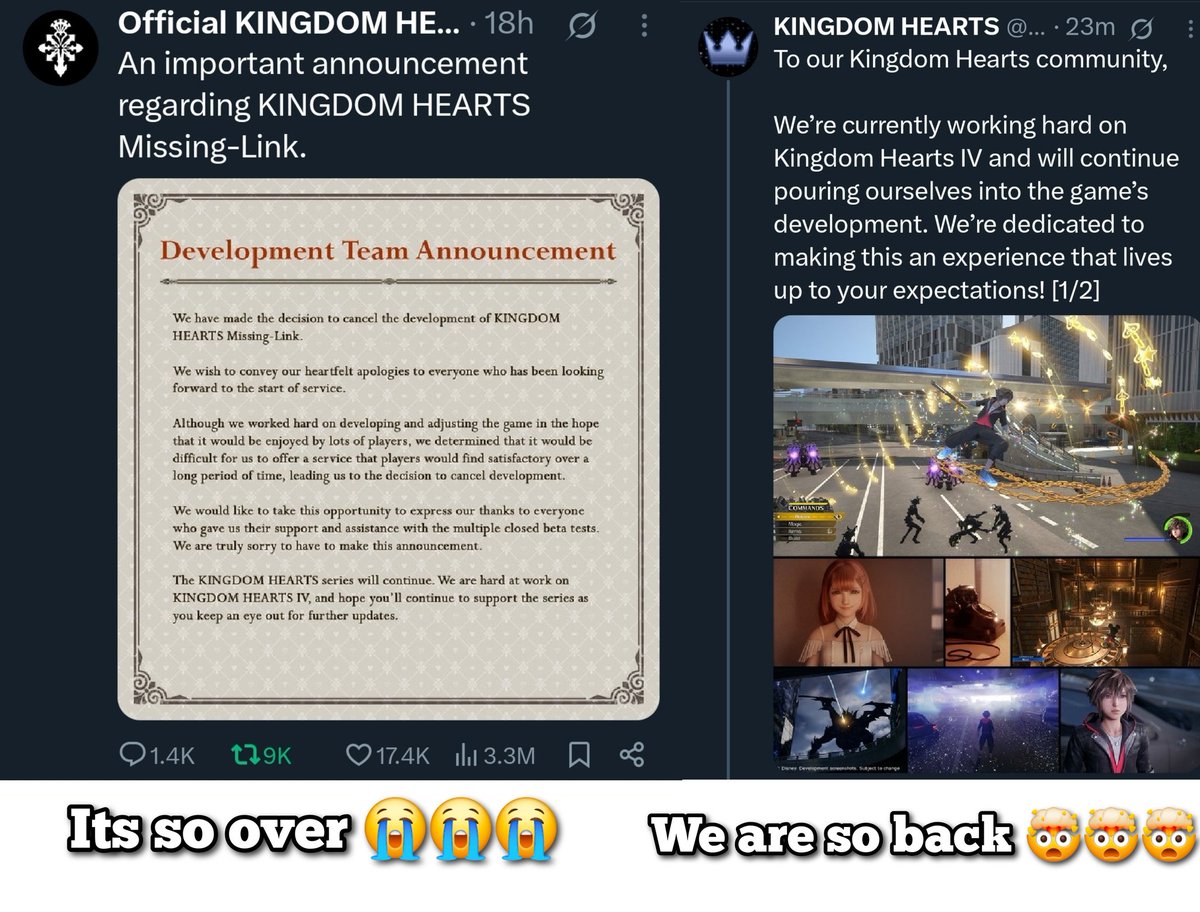 TropicalMaku's tweet image. How it feels being a Kingdom Hearts fan these past 24 hours