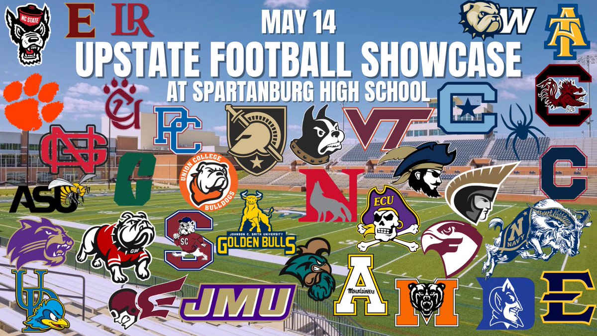 Final list of schools who attended the Upstate Showcase!  Thank you big time for coming! Thank you also to the media who came out and broadcasted, took interviews, then will be running reports in the coming days! Kids were offered from different schools! Big time success!