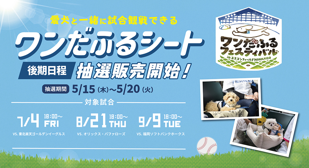 ?ワンだふるシート抽選販売開始‼️ ＼ 対象試合：7/4(金)・8/21(木 