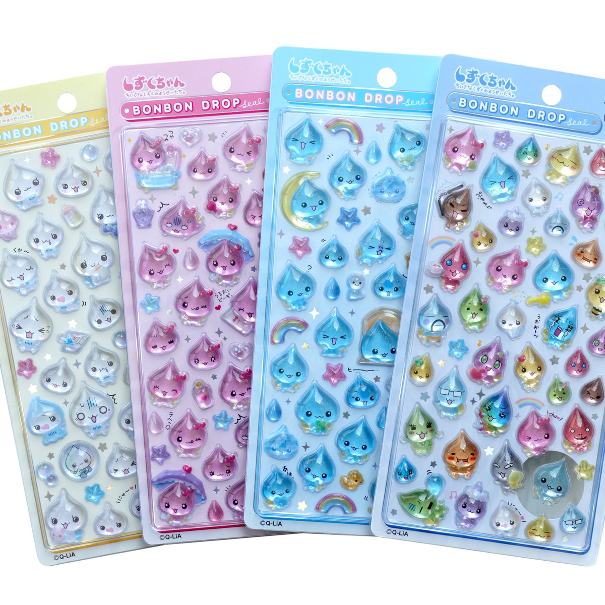 【8点セット】ボンボンドロップシール　しずくちゃん　各4つ　サンスター 8点セット】ボンボンドロップシール しずくちゃん 各4つ サン