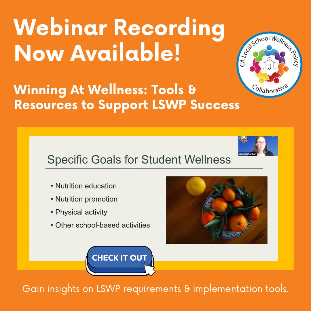 The recent #WinningAtWellness webinar recording is now available! Discover tools, resources, and insights on #LSWP requirements. Learn how you can turn your policy into action by watching the #recording today! youtu.be/x216hk9_HXE?si…