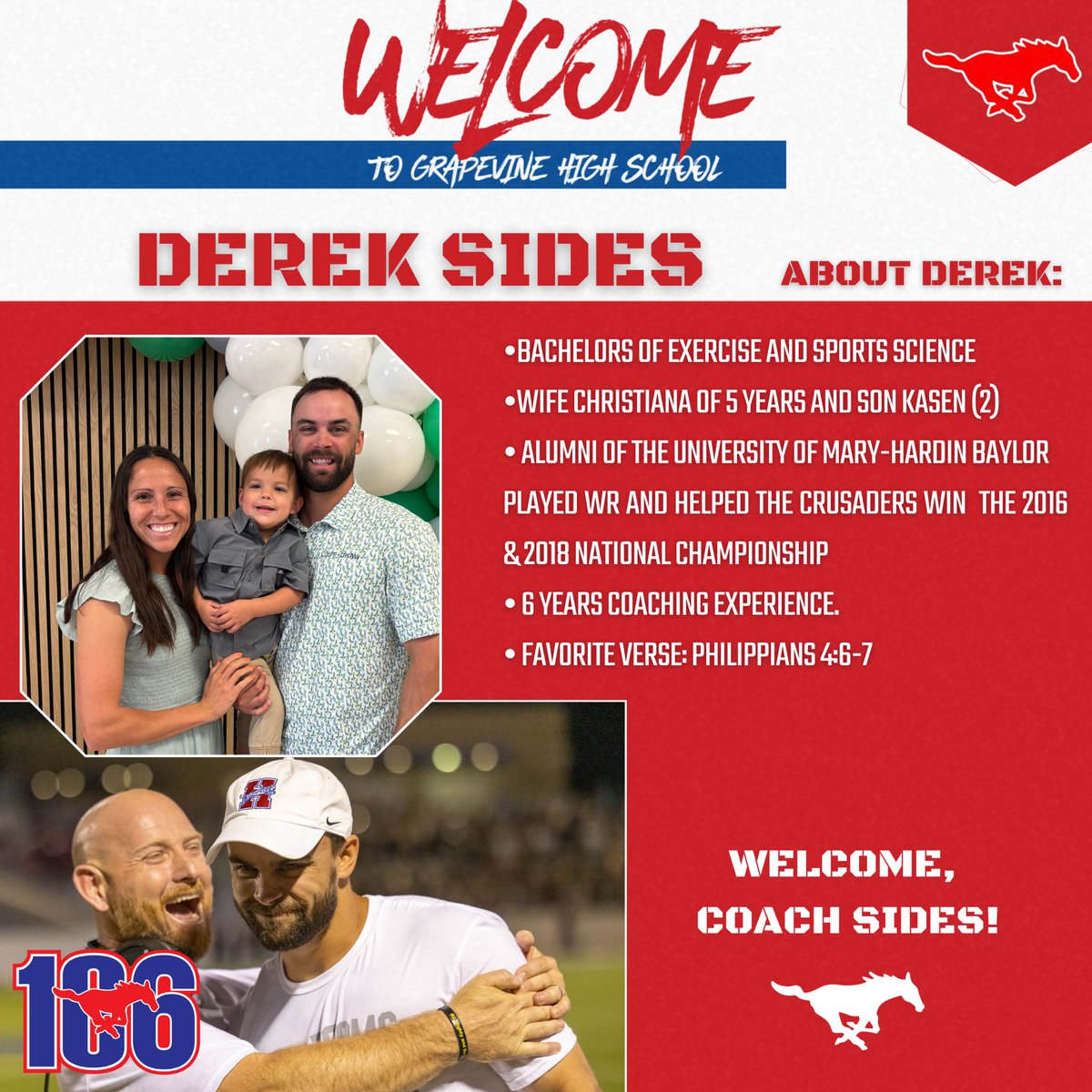 GHSMustangsFootball (@ghsmustangsfb) on Twitter photo MUSTANGS: Please help us welcome our new Offensive Coordinator <a href="/DerekSides/">Derek Sides</a> to the Vine!
#STANG106
#MustangID
#StangStandard MUSTANGS: Please help us welcome our new Offensive Coordinator <a href="/DerekSides/">Derek Sides</a> to the Vine!
#STANG106
#MustangID
#StangStandard