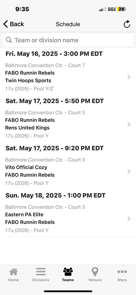 Hey Coaches,

This weekend I’ll be playing at the DMV LIVE Made hoops tournament in Baltimore, MD! If you see and read this, I hope you’re able to come and watch, it would mean a lot!  

Thank you!