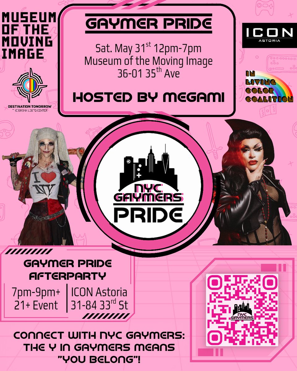 NYC Gaymers #YouBelong (@officialnycg) on Twitter photo Gaymer Pride 2025 is LEVELING UP! We're so excited to share the Event Schedule and ask that y'all help NYC Gaymers SPREAD THE WORD! GP25 is going to be LEGENDARY! <a href="/MovingImageNYC/">Museum of the Moving Image</a> #nycpride #pride2025 #gaymerpride #nycgaymers #summerofgames Gaymer Pride 2025 is LEVELING UP! We're so excited to share the Event Schedule and ask that y'all help NYC Gaymers SPREAD THE WORD! GP25 is going to be LEGENDARY! <a href="/MovingImageNYC/">Museum of the Moving Image</a> #nycpride #pride2025 #gaymerpride #nycgaymers #summerofgames