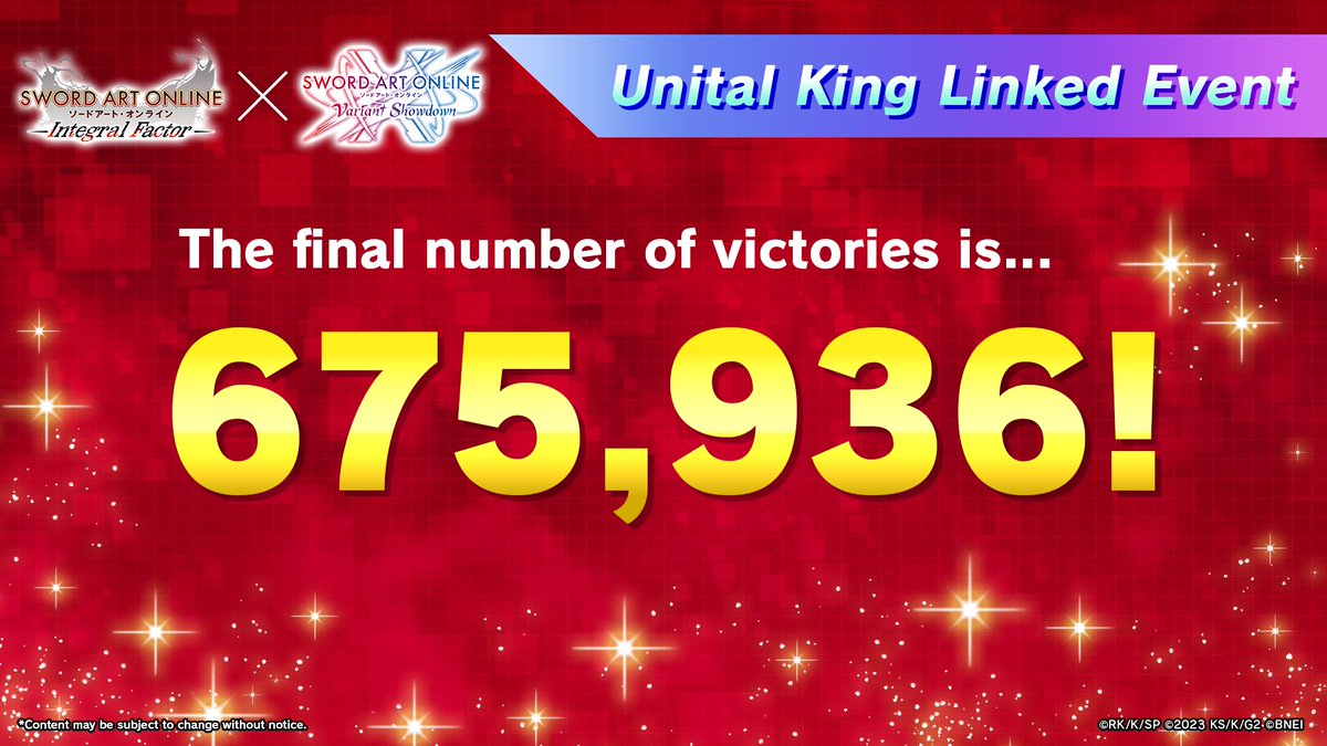 Sword Art Online Variant Showdown tweet media
