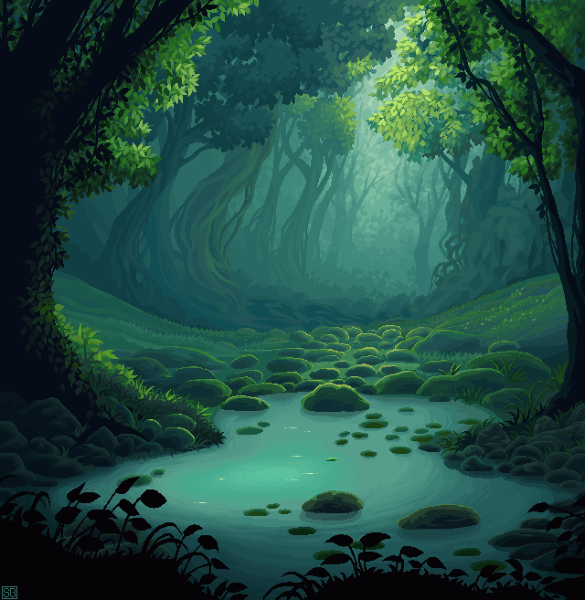 A piece I did last year for my stream.
#ドット絵 #pixelart