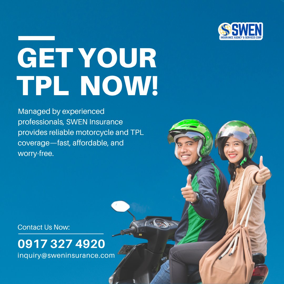 sweninsurance's tweet image. Get your TPL now and drive with confidence! 💡 Required by LTO, easy to get, and budget-friendly. #TPLInsurance #DriveSafe #SwenInsurance