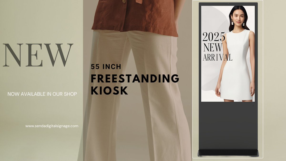 SDDigitalScreen's tweet image. 🛍️ Want to attract more eyes to your fashion store?

Use our freestanding digital signage with sleek LCD display to showcase the latest looks, promos &amp;amp; more.
Trusted by leading digital signage companies worldwide.

#DigitalPoster #DigitalSignageDisplay #DisplaysForAdvertising