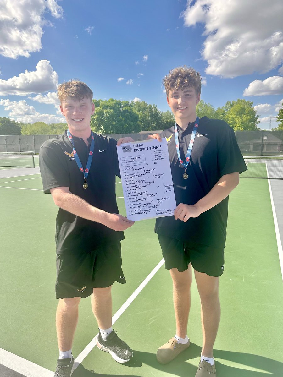 Congrats to Matthew Judka and Brady Willis- District Champions and earning their way to the State Tournament!
