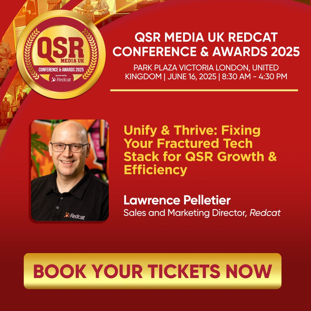 Don't miss Lawrence Pelletier, Sales and Marketing Director at Redcat, as he explores “Unify &amp; Thrive: Fixing Your Fractured Tech Stack for QSR Growth &amp; Efficiency” at the QSR Media UK Redcat Conference &amp; Awards 2025.

For vendors/suppliers: bit.ly/3EILmuD

#QSRMediaUK