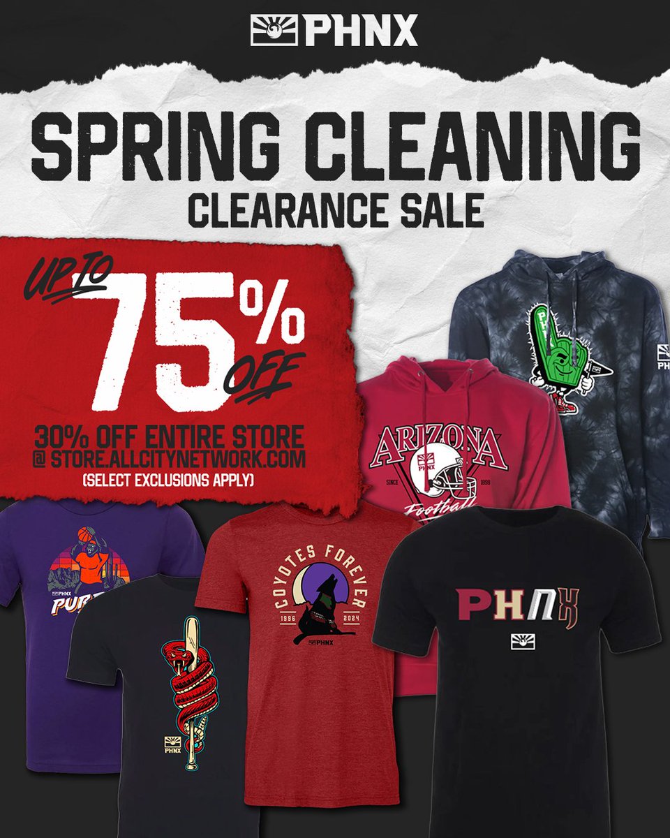 SPRING CLEARANCE SALE!🛍️

- 30% off ALL inventory products 
- Up to 75% off on already marked-down sale items

Shop: store.allcitynetwork.com/collections/ph…