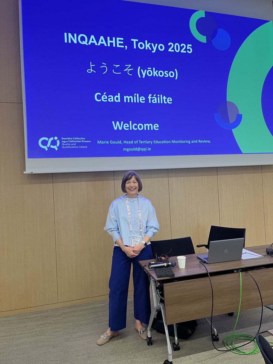 Kicking off shortly with my workshop ⁦<a href="/inqaahe/">INQAAHE - International Network for QAAs in HE</a>⁩ # Biennial #Tokyo, sharing ⁦<a href="/QQI_connect/">QQI</a>⁩ learnings on some early pilots in using GenAI in #EQA
