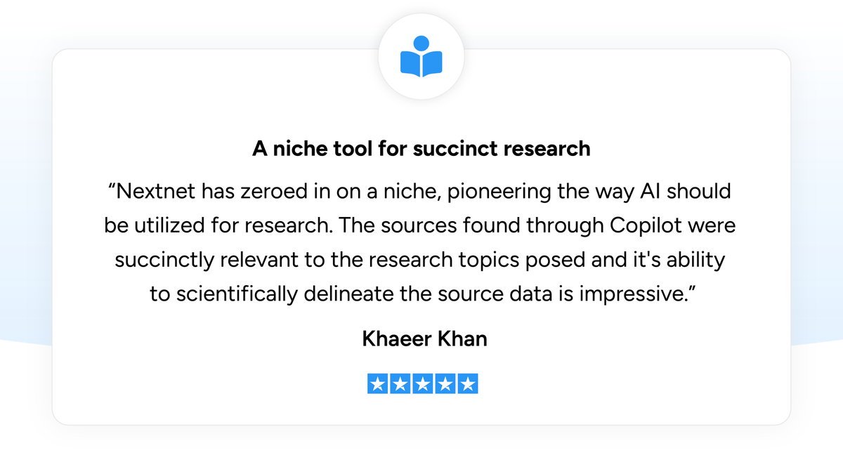 getnextnet's tweet image. 🙏 Thank you to everyone who’s shared their experience with Nextnet!
We’re thrilled to see feedback like this rolling in on Trustpilot—each one telling us how Nextnet is making a difference:
⚒ “Excellent tool for researchers to map research and share knowledge!”
⚒ “The AI…