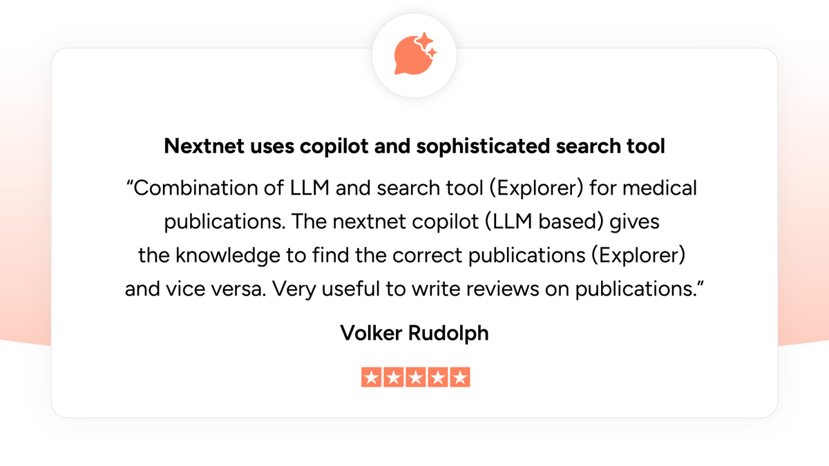 getnextnet's tweet image. 🙏 Thank you to everyone who’s shared their experience with Nextnet!
We’re thrilled to see feedback like this rolling in on Trustpilot—each one telling us how Nextnet is making a difference:
⚒ “Excellent tool for researchers to map research and share knowledge!”
⚒ “The AI…