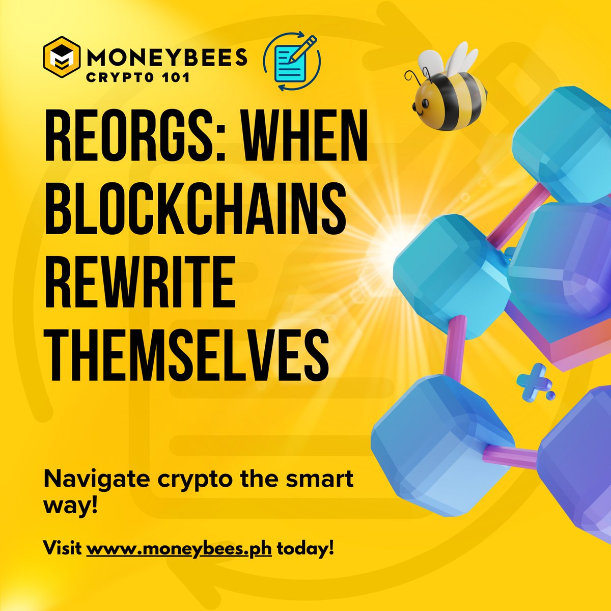MoneybeesPh's tweet image. 🔄 #CryptoKnowHow: A reorg happens when a longer chain replaces a shorter fork—normal for consensus but too many can hint at instability or double-spend risks.
Trade securely and worry-free on Moneybees 👉 moneybees.ph 🐝 #ChainReorg #BlockchainBasics #MoneybeesPH