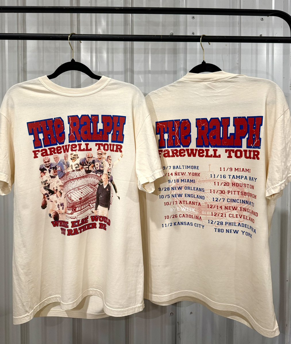 VictoryShirts20's tweet image. The Ralph Farewell Tour 🦬
This season is going to be a bittersweet final season at The Ralph! Would love to see it end with a Super Bowl win! 🦬
website: victoryshirtsshop.com
#billsmafia #buffalobills #theralph