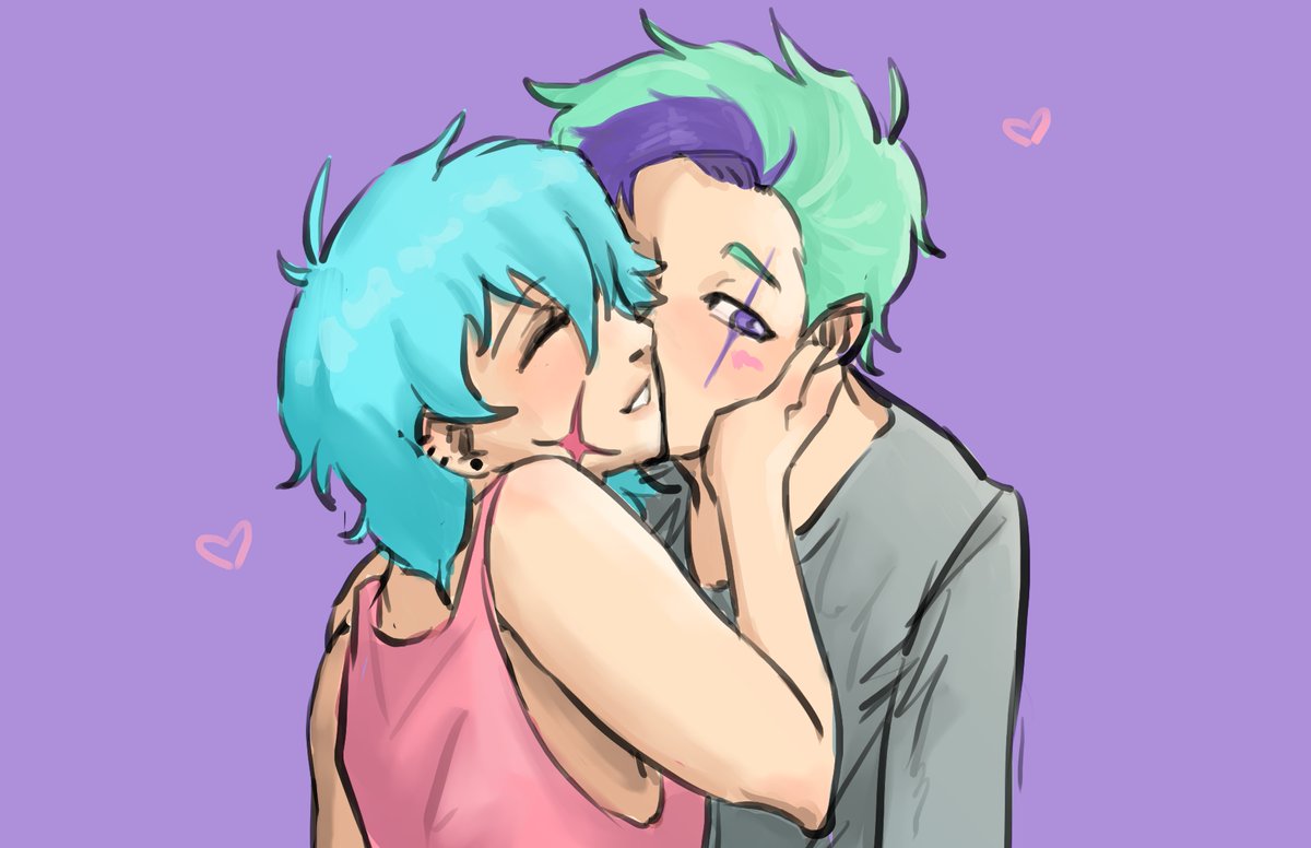 epocoru's tweet image. um casal de OCs gays