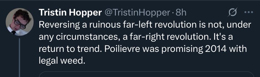 calling what the Liberals have done in Canada for the last ten years a “far-left revolution” should qualify you for brain dissection