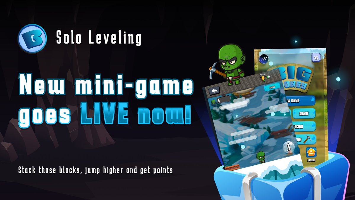🚀 New Game Drop: SOLO LEVELING 💥 

Ready to tap your way to the top? 
Stack those blocks. Jump higher. Get Points and Repeat.  

Simple. Addictive. Degen-approved. 
Now go touch the sky (and maybe the leaderboard too). ☁️💸 

📎Join Now: t.me/bigmoneysaga_b… 
#BigMoney #COTI