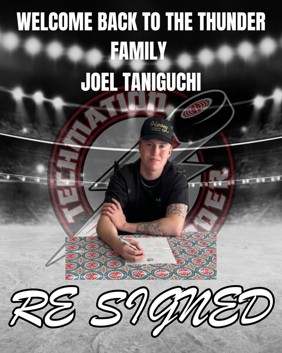 Player Signing Alert! ⚡
The Airdrie Thunder are excited to welcome back Joel Taniguchi to the Thunder family for the 2025/26 season! 
Big things ahead as we gear up for another electrifying year on the ice. Let’s go, Thunder!