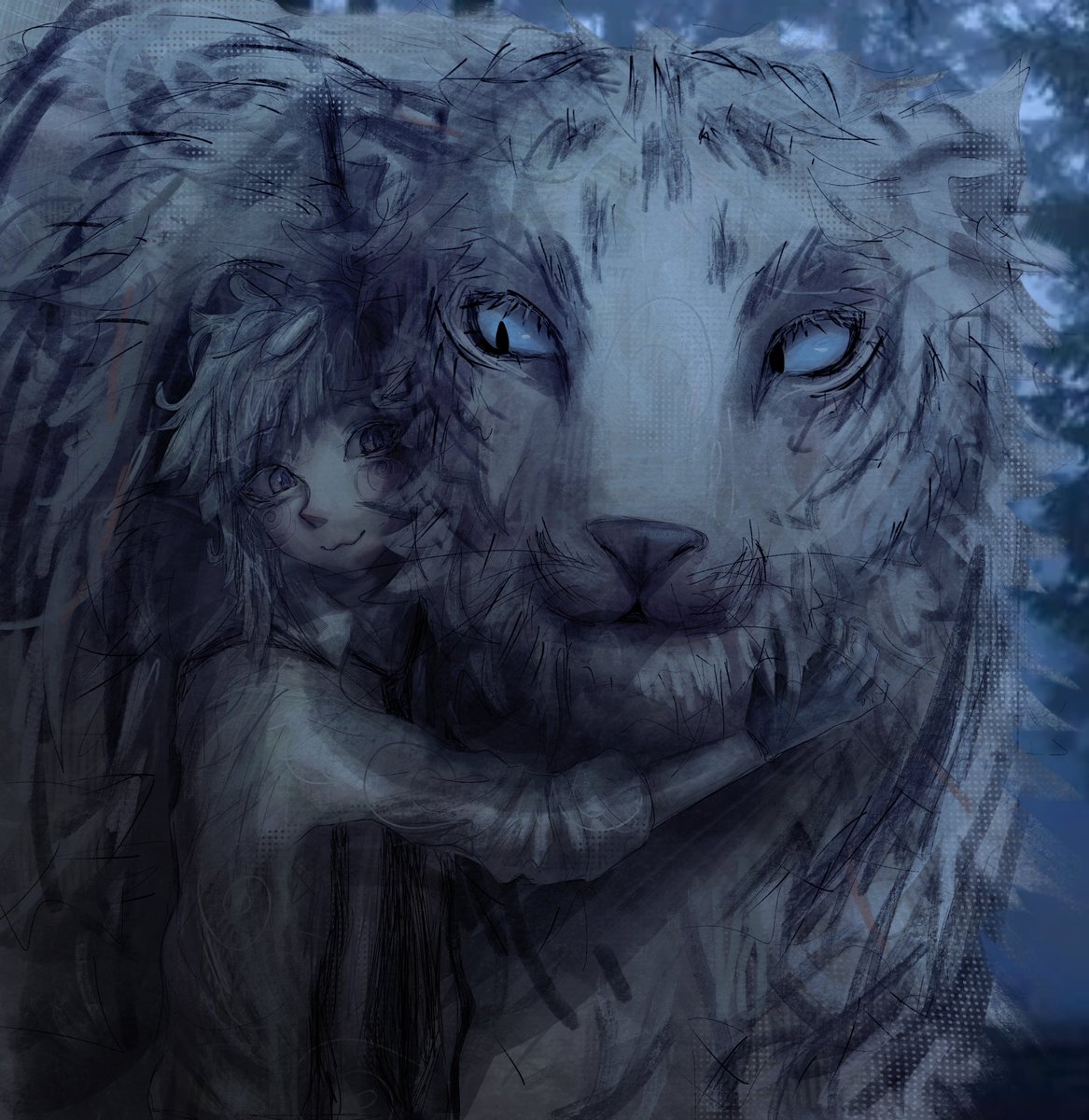 tbhcakey's tweet image. byakko and her ugly cub #BSD