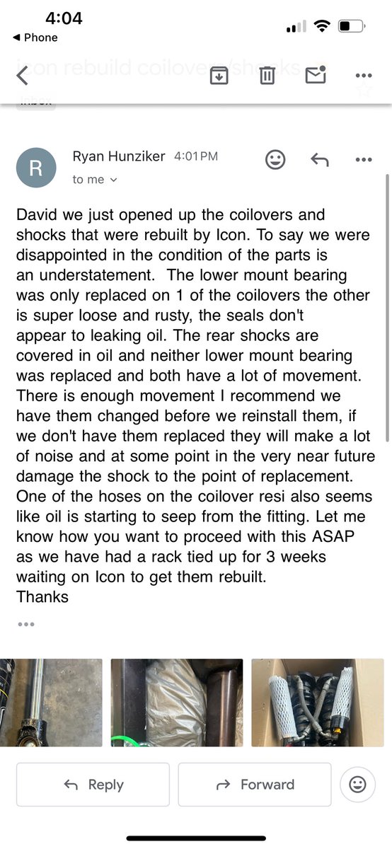 dholt742's tweet photo. @IVDSuspension 
-John Quinn “making money is great but we just want you to be whole again”

Being $15,500 dollars in the hole with broken suspension is not “whole again” https://t.co/UlvNyvepPZ