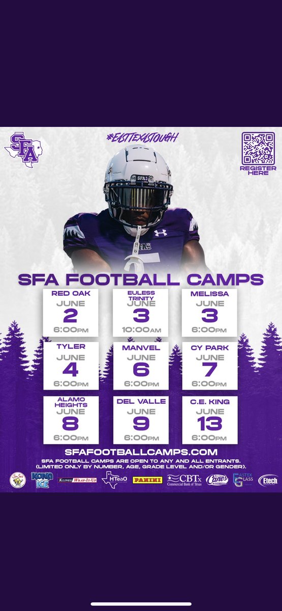 Carlos Uribe (@charlie_u2) on Twitter photo Thank you <a href="/CoachNEUP/">Andrew Neupert</a> for the Stephen F. Austin camp invite. Excited to go out there and compete while showcasing my abilities. #RecruitTheDawgPound
<a href="/JBA_Bulldogs/">J.B. Alexander Bulldogs</a>
<a href="/CoachEdGarcia/">Coach Edwin Garcia</a>
<a href="/RecruitThePound/">RecruitTheDawgPound</a>
<a href="/CoachMikeVigil/">Michael Vigil</a>
<a href="/CoachJEsqueda/">Jose Esqueda</a> Thank you <a href="/CoachNEUP/">Andrew Neupert</a> for the Stephen F. Austin camp invite. Excited to go out there and compete while showcasing my abilities. #RecruitTheDawgPound
<a href="/JBA_Bulldogs/">J.B. Alexander Bulldogs</a>
<a href="/CoachEdGarcia/">Coach Edwin Garcia</a>
<a href="/RecruitThePound/">RecruitTheDawgPound</a>
<a href="/CoachMikeVigil/">Michael Vigil</a>
<a href="/CoachJEsqueda/">Jose Esqueda</a>
