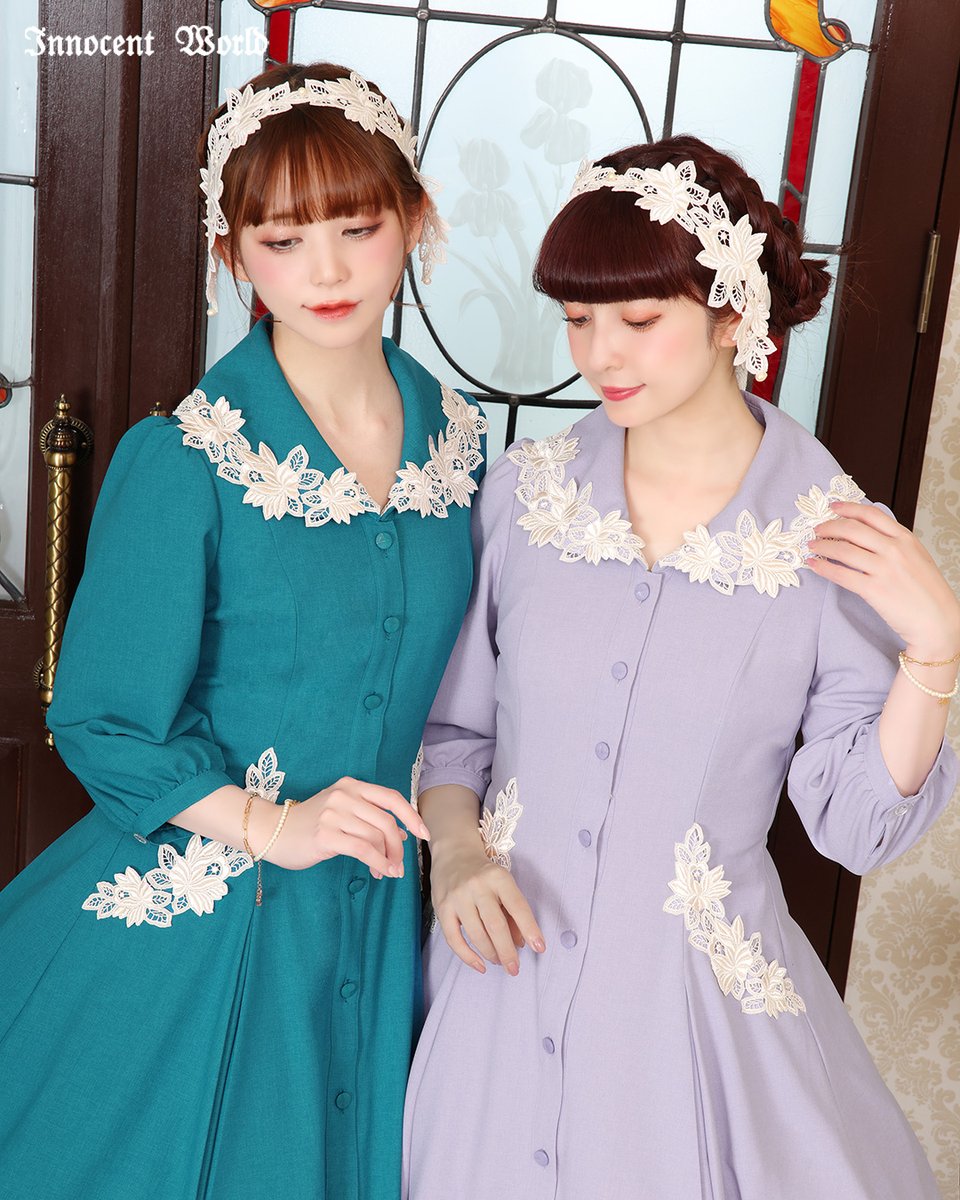 Innocent World エレーヌローズワンピース　黒　イノワ Innocent World エレーヌローズワンピース 黒 イノワ