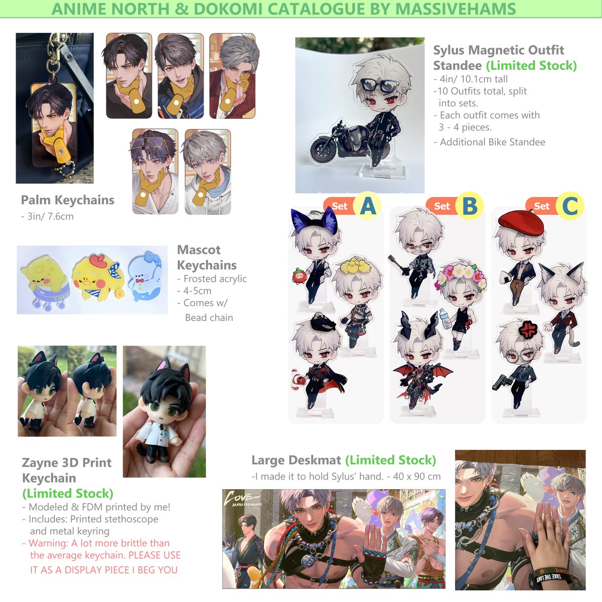 MassiveHams's tweet image. My #AnimeNorth2025 and #Dokomi2025 Catalogue!
CASH ONLY since im from the US 😔🤠🐊
Please help me go back home with merch that isn't my own LOL