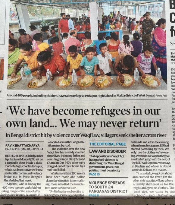 What happened that led to displacement and murder of Hindus in murshidabad, west Bengal?   Here's a thread 🧵