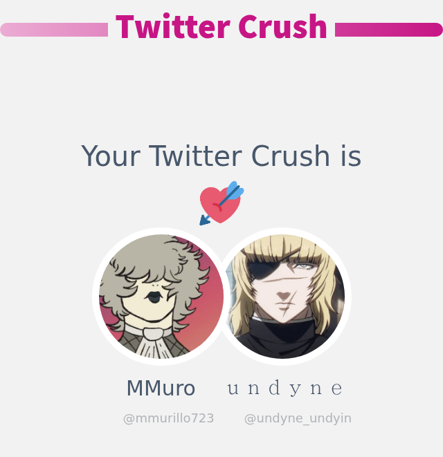 Mi Crush en Twitter es: <a href="/undyne_undyin/">ｕｎｄｙｎｅ🥀</a>

➡️ infinityweet.me/secret-crush?l…