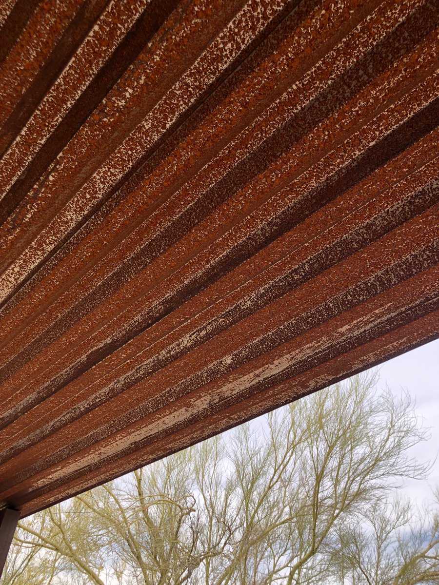GarrettSch37828's tweet image. A close up shot of how raw, gray steel transforms into natural rust tones. It’s an awesome look! 
(520) 445-2699
greatmanstructures.com
#rustic #custommade #shadestructure
