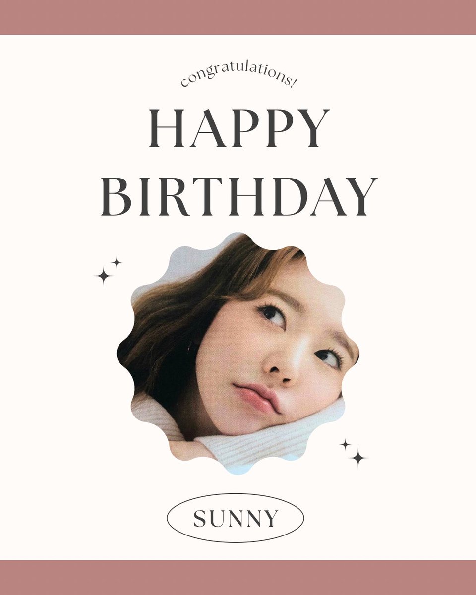 MYGYU515's tweet photo. ⁡
⁡˗ˋˏ HAPPY BIRTHDAY SUNNY ˎˊ˗

써니언니 생일 축하해요🎂💛
#써니야_소원이랑��_얼굴보고얘기해
#OurEternalSunshineSunnyDay
#サニー誕生祭2025 https://t.co/1lFuRF7E6H