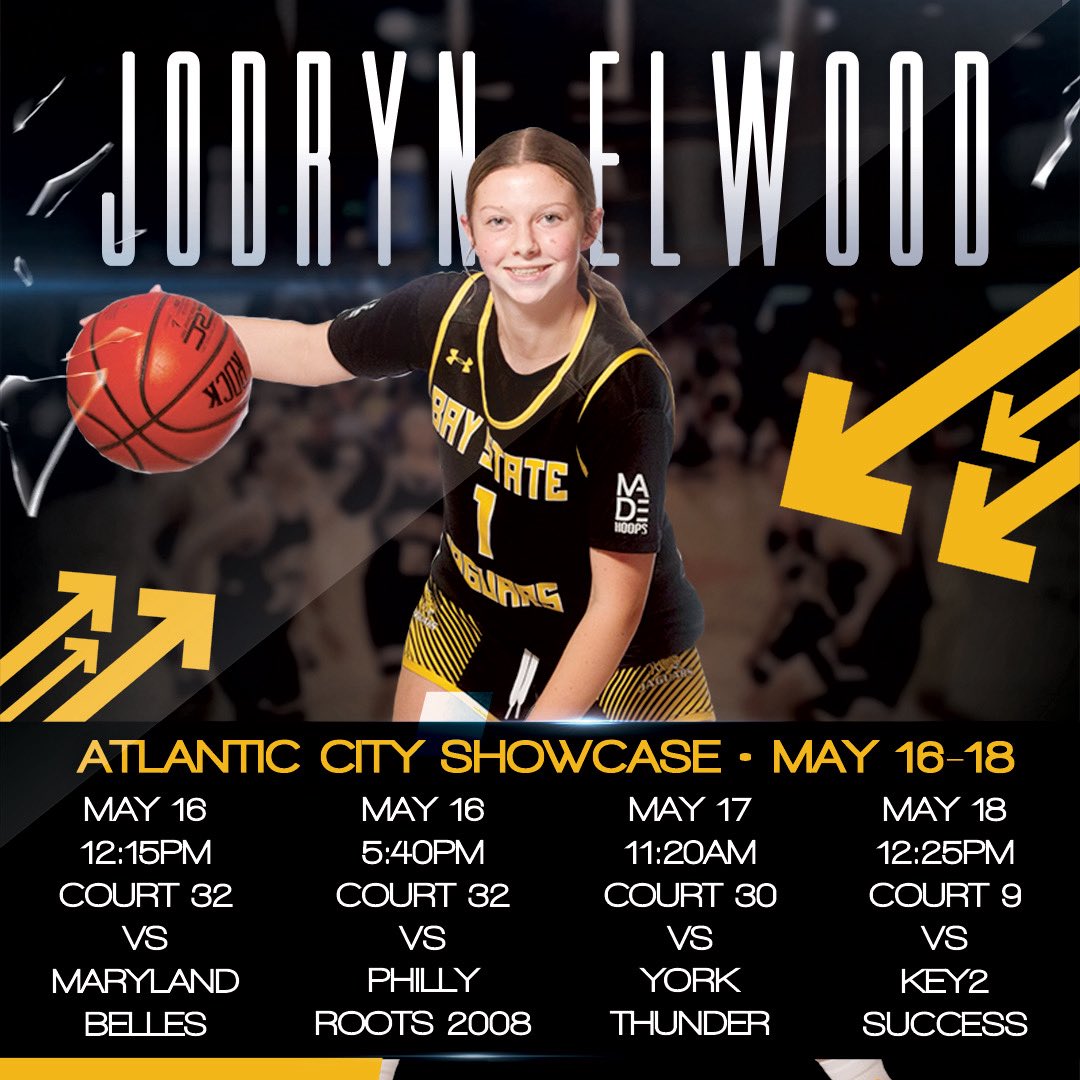 Jordyn Elwood (@elwoodjordyn) on Twitter photo Here’s my Schedule for the Atlantic City Showcase with my Bay State Jags E40 Team! Can’t wait to compete! <a href="/BayStateJags/">Bay State Jaguars</a> <a href="/jagscoachcraig/">Coach Craig Elwood</a> <a href="/JagsRecruiting/">Bay State Jaguars Recruiting</a> Here’s my Schedule for the Atlantic City Showcase with my Bay State Jags E40 Team! Can’t wait to compete! <a href="/BayStateJags/">Bay State Jaguars</a> <a href="/jagscoachcraig/">Coach Craig Elwood</a> <a href="/JagsRecruiting/">Bay State Jaguars Recruiting</a>